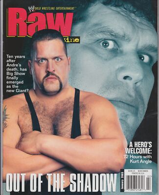 WWE RAW Magazine January 2003 Big Show Andre The Giant Kurt Angle WWF 00s