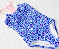Girls 12 Gossip Girl One Piece Cut Out Swimsuit Lace Back Elephants Blue Girls 12 Gossip Girl One Piece Cut Out Swimsuit Lace Back Elephants Blue
