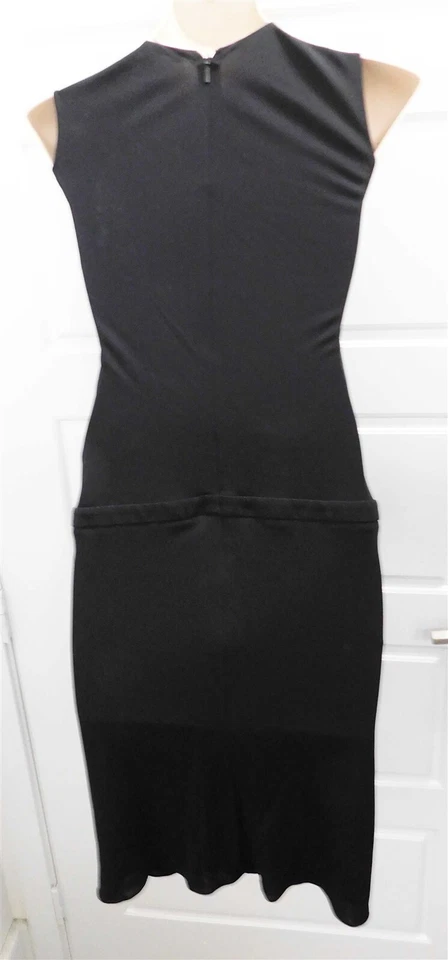 Gucci Little Black Dress Sleeveless with Pleated Bottom Italy sz S - Image 3 of 4