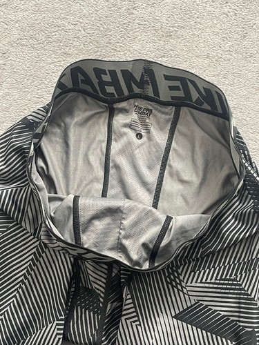 Nike Pro Combat Compression Pants Boys Large Gray Athletic Skinny Cropped 28x21 - Picture 6 of 9