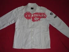 Energy Jeans Summer Jacket Coat Parka White Red Customes Retro Size: L Tip Top