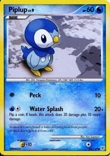 Piplup 93/130 Diamond & Pearl Common Played Pokemon DNA GAMES