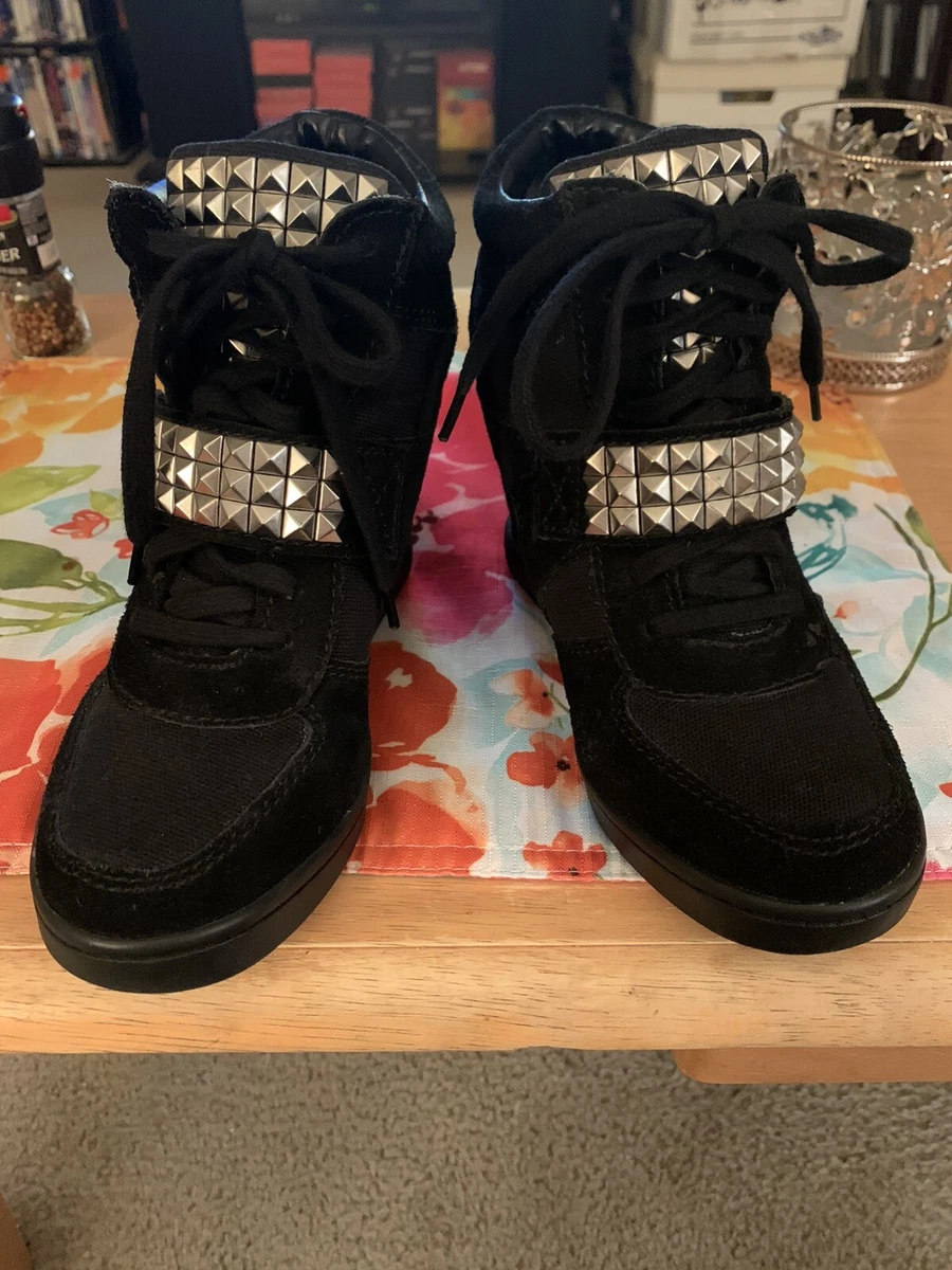 Steve madden high hotsell top wedge sneakers