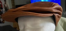 Vintage Leather Hat-News boy Cap Made in USA
