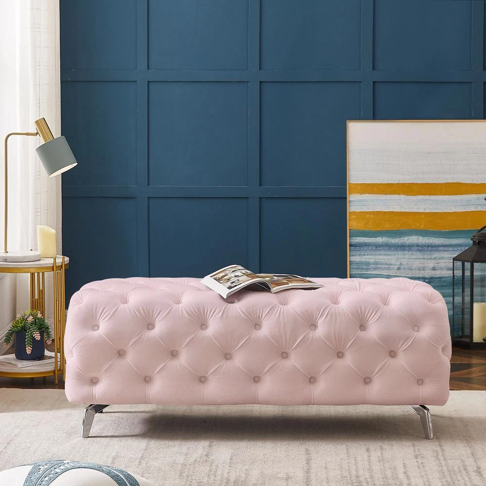 Pink upholstered stool clearance