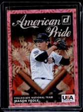 2019 Panini Donruss - American Pride - Pink Firework #AP7 - Mason Feole rc