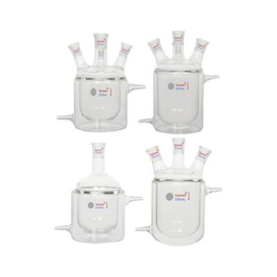 Laboratory Glassware Double Jacketed Flask 10ml-1000ml Reactor Bottle Supply
