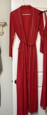 Vintage 70s Vassarette Toteables Wonderlure Nylon Red House Robe Size 34