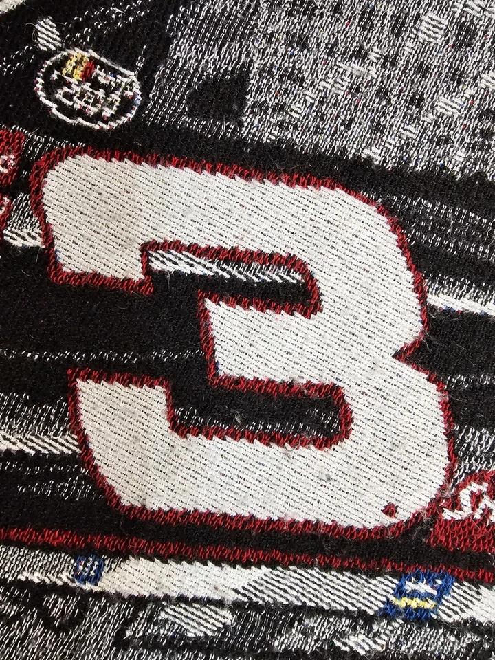 Manta de tapiz tejida vintage Dale Earnhardt #3 NASCAR The Intimidator Foto 4 de 4