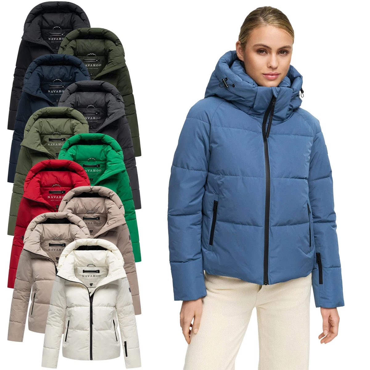 Navahoo Damen Winter Jacke Steppjacke Produktbild-Vorschau 8