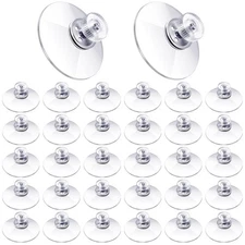 30 Pcs Suction Pads 50 mm/ 1.97 Inch Clear PVC Sucker Pads Strong Adhesive Su...