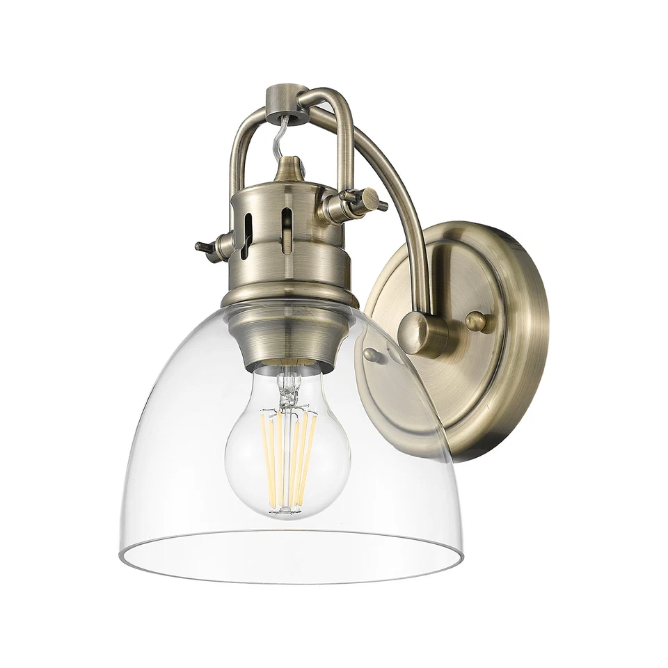 Golden Lighting 3602-BA1-AB Duncan 9" Tall Bathroom Sconce - White - Image 2 of 4