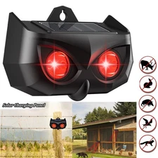 Upgraded Solar Ultrasonic Animal Repellent Dog Cat Skunk Deer Raccoon For Garden