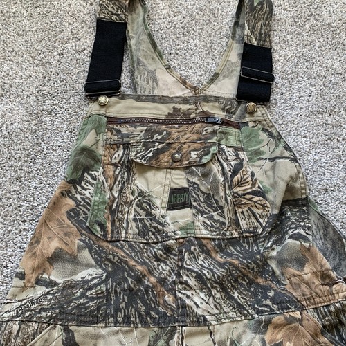 Vintage Liberty REALTREE Camo Bib Overalls- 38x31 Patched Knee - Picture 3 of 7
