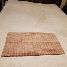 Terracotta Brown Ribbed Velvet Lumbar Pillow Sham 26x14 Cotton RN 20541 India