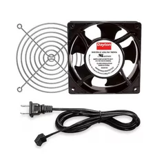 Dayton 786Ew3 Square Axial Fan Kit, 120V Ac, Cast Aluminum, 4 3/4 In W.