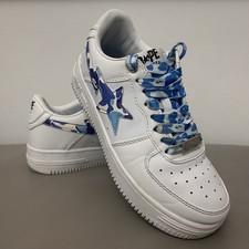 Bathing Ape Bape Sta Low Blue White ABC Camo Trainers - Sz 6 UK - 7 US 