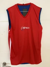 VINTAGE AND1 1 REVERSIBLE BASKETBALL JERSEY BNWT M BLUE RED STREETBALL TANK TOP
