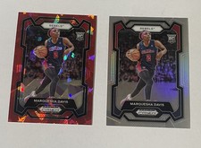2024 Prizm Draft Picks Marquesha Davis RC 2 Card Lot Silver & Red Cracked Ice