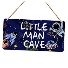Outer Space Decor Little Man Cave Sign for Boys Room Decor, polychromatic714