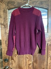 British Comando Sweater CREW Neck Woolu Pully Size 48 Vintage