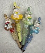 Hand made beaded pens H. Kitty Summertime gifts. Teen. Basket Filler. Collect 