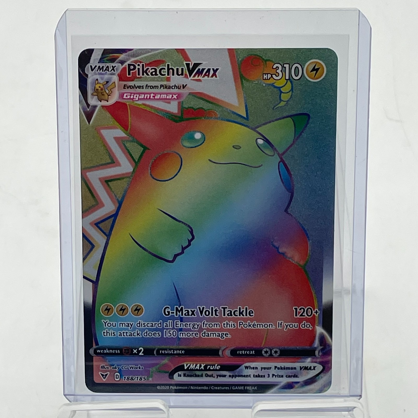 Pikachu VMAX 188/185 Vivid Voltage 2020 Secret Rare Holo English