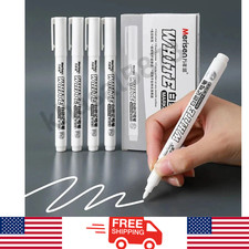 3 PCS White Waterproof Permanent Paint Marker Pens For Metal Wood Fabric