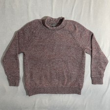 L.L. Bean Fisherman Roll Neck Sweater Sz XL Chunky Knit