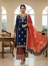 Pakistani Premium Jacquard Silk Salwar Kameez Ready To Wear Wedding Party Suit