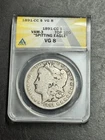 1891 CC Morgan Silver Dollar VAM 3 Spitting Eagle ANACS VG8 Key Date Coin (1594)