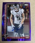 2025 Topps Chrome Football Purple Lava Refractor Drake London #BA-DL
