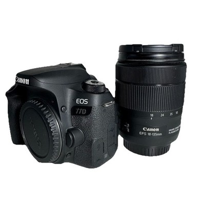 Canon EOS 77D   DSLR Camera   Black with EF-S 18-135mm f/3.5-5.6 IS STM Zoom Len