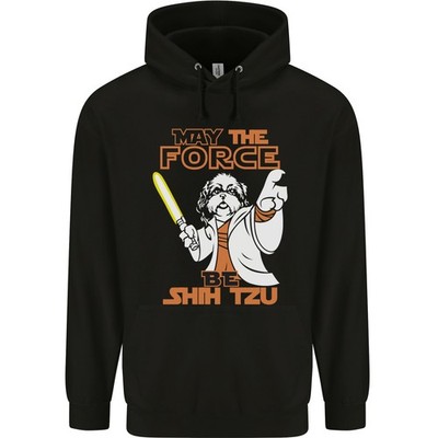 May The Force Be Shih Tzu Lustige Hund Herren 80% Baumwolle Kapuzen