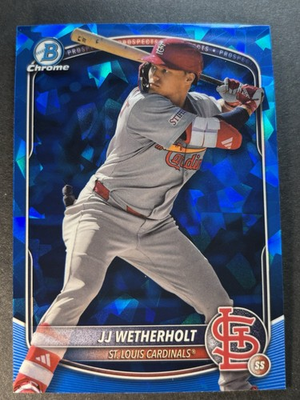 #ad #ad JJ Wetherholt 2025 Bowman Chrome Sapphire BCP 241 St Louis Cardinals $12.99