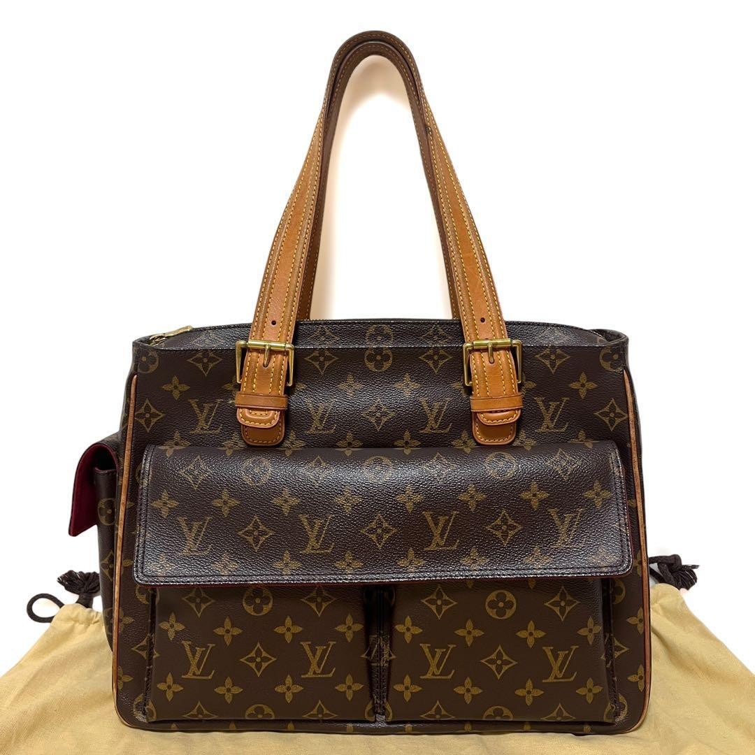 LOUIS VUITTON M51162 Multiple Cite Shoulder Tote Monogram Canvas Authentic Brown