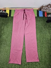 figs kade cargo scrub pants womens S chalk pink dusty rose straight leg comfy