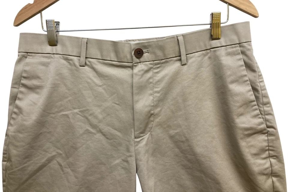 Pantalones Cortos Hombre Banana Republic 33 Beige Caqui Algodón Chino Foto 2 de 4