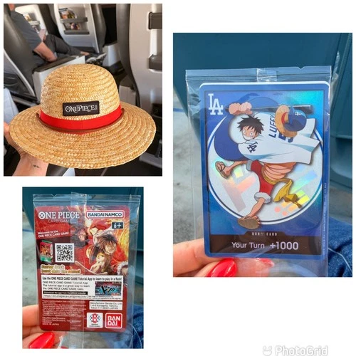 2026 ONE PIECE LA DODGERS MONKEY D LUFFY DON CARD PROMO 7/2/26 SEALED With Hat