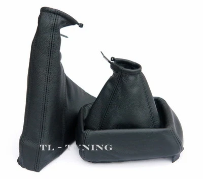 Adatto per Opel Astra F anno 91-02 borsa cambio + sacco freno a mano vera pelle NERO