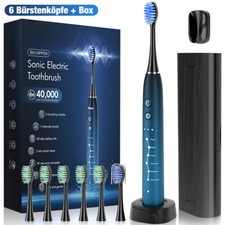 Sonic Elektrische Zahnbürste 6 Bürstenköpfe 6 Mode mit Reisekoffer Aufladung DHL