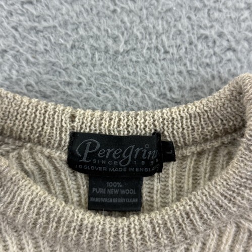 Vintage Wanderpullover Herren groß beige Wolle wattiert Commando Strick 80er Pulli - Bild 6 von 10