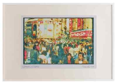 Japan 065192 Rush Hour Tokyo A2 Bilderrahmen Aquarelldruck