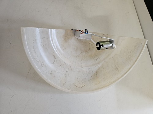 Vintage Art Deco Wall Light Scone Brass Frosted Glass With Tint Of Orange - Picture 13 of 21