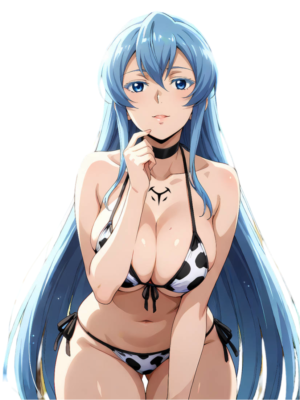 Esdeath Akame Ga Kill! – Pack De 6 Autocollants Waifu, Vinyle Résistant Intempéries, 15 Cm