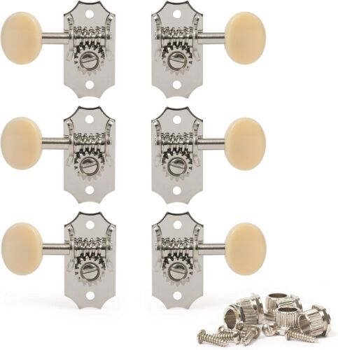 Golden Age Restoration Guitar Tuners, 3 Left + 3 Right for Solid Peghead,... - Afbeelding 1 van 4