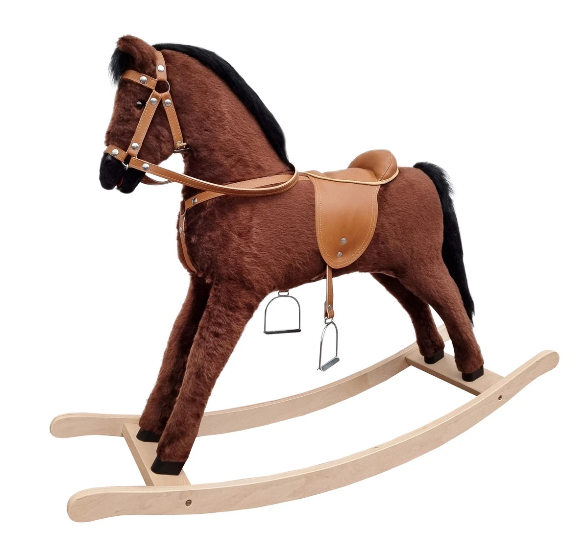 Cavallo Gonfiabile per Bambini, Marrone - Relaxdays