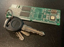 Computer Circuit Board Keychain 4.25" Silver 72-Pin SIMM PCB Keyring Electronics