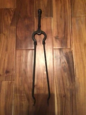 18th century Dutch fireplace tongs
