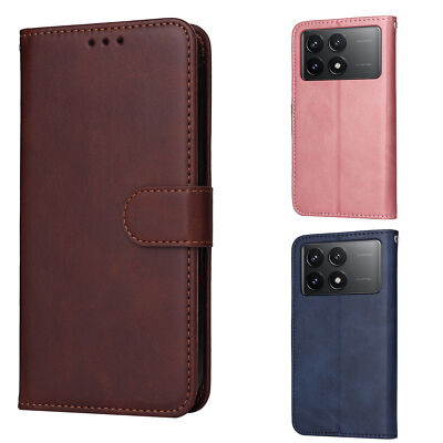 Retro Leather Wallet Phone Case for Xiaomi 13T 14 Redmi Note 13 12 Pro 13C K70 